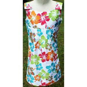 Third Coast White Sundress Multicolor Hawaiian Flo